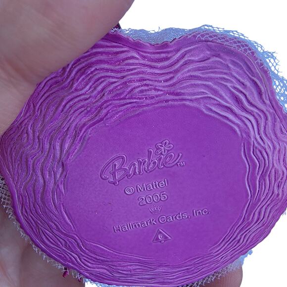 Vintage Barbie Christmas Ornament in White Gown with Tiara 2005s Mattel - Picture 2 of 10